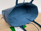 BOTTEGA VENETA SMALL ARCO TOTE 30 IN AEGEAN BLUE CALFSKIN