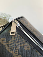 CELINE CYLINDRICAL 22  BAG BLACK BROWN COWHIDE