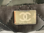 CHANEL MEDIUM 37 HANDBAG IN BLACK SHINY CALFSKIN SILVER HARDWARE