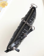 DIOR MINI CARO BAG 25 IN BLACK LAMBSKIN