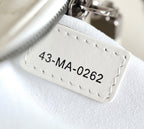 DIOR MINI CARO BAG 25 IN WHITE LAMBSKIN
