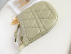 DIOR MINI CARO BAG 25 IN BEIGE LAMBSKIN