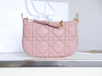DIOR MINI CARO BAG 25 IN LIGHT PINK LAMBSKIN