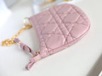DIOR MINI CARO BAG 25 IN LIGHT PINK LAMBSKIN