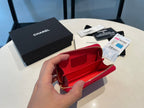 CHANEL ZIPPED COIN PURSE 11 RED GRAINED CALFSKIN