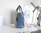 DIOR LADY 17 IN SKY AEGEAN BLUE WITH CANNAGE PATTERN