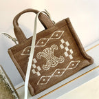 CELINE TRIOMPHE 26 FABRIC BROWN WHITE
