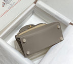HERMES KELLY MINI 20 BAG IN LIGHT BROWN CALFSKIN WITH GOLD HARDWARE