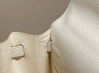 HERMES KELLY MINI 20 BAG IN WHITE CALFSKIN WITH GOLD HARDWARE