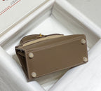 HERMES KELLY MINI 20 BAG IN MEDIUM BROWN CALFSKIN WITH GOLD HARDWARE