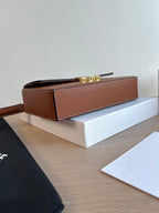 CELINE BOX TRIPHOME 22 CINNAMON BROWN CALFSKIN BAG