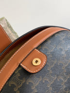 CELINE TRIOMPHE 24 BLACK PATTERN PRINTED CALFSKIN