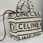 CELINE TRIOMPHE 29 FABRIC WHITE BLACK