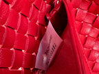 BOTTEGA VENETA MINI CABAT 20 IN RED LAMBSKIN
