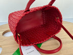 BOTTEGA VENETA MINI CABAT 20 IN RED LAMBSKIN