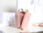 DIOR CARO BOX BAG 19 IN LIGHT PINK CALFSKIN