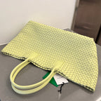 BOTTEGA VENETA LARGE CABAT 51 IN PASTEL YELLOW LAMBSKIN