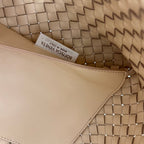 BOTTEGA VENETA SMALL CABAT 32 IN CREAM LAMBSKIN