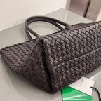 BOTTEGA VENETA SMALL CABAT 32 IN HICKORY BROWN LAMBSKIN