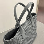 BOTTEGA VENETA SMALL CABAT 32 IN SMOKE GRAY LAMBSKIN