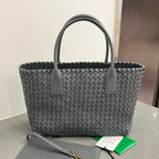 BOTTEGA VENETA SMALL CABAT 32 IN SMOKE GRAY LAMBSKIN