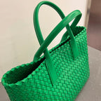 BOTTEGA VENETA SMALL CABAT 32 IN GREEN LAMBSKIN