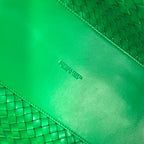 BOTTEGA VENETA SMALL CABAT 32 IN GREEN LAMBSKIN