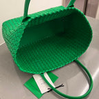BOTTEGA VENETA SMALL CABAT 32 IN GREEN LAMBSKIN