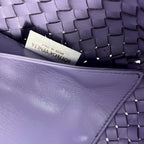 BOTTEGA VENETA SMALL CABAT 32 IN PERIWINKLE PURPLE LAMBSKIN