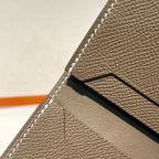 HERMES MINI BEARN WALLET 10.5 ETOUPE EPSOM GOLD HARDWARE