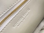 BOTTEGA VENETA CASSETTE 28 IN WHITE SOFT LAMBSKIN