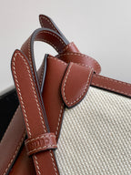 CELINE TRIOMPHE CLASSIC 25 WHITE BROWN CALFSKIN
