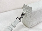 DIOR SMALL CAMP BAG 23 IN WHITE CALFSKIN