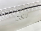 DIOR SMALL CAMP BAG 23 IN WHITE CALFSKIN