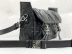 DIOR SMALL CAMP BAG 23 IN BLACK CALFSKIN