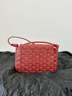 PLUMET POCKET WALLET 20 IN CLASSIC RED GOYARDINE CANVAS AND LAMBSKIN TRIM