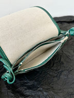 PLUMET POCKET WALLET 20 IN GREEN GOYARDINE CANVAS AND LAMBSKIN TRIM