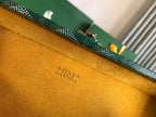 GRAND HÔTEL TRUNK BAG 24 IN GREEN GOYARDINE CANVAS AND CALFSKIN