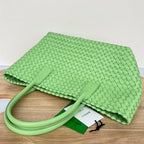BOTTEGA VENETA SMALL CABAT 32 IN LIGHT GREEN LAMBSKIN