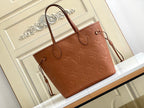 LOUIS VUITTON NEVERFULL MM 32 BROWN MONOGRAM EMPREINTE LEATHER