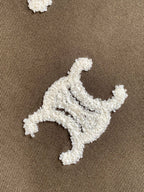 CELINE DARK BROWN 41 CANVAS TOTE LOGO LETTER