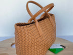 BOTTEGA VENETA SMALL CABAT 32 IN BRONZE BROWN LAMBSKIN