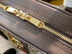 GUCCI OPHIDIA  SMALL 21 SHOULDER BAG BEIGE AND EBONY SUPREME CANVAS