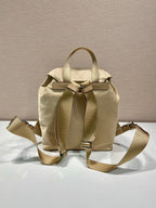 PRADA SMALL BACKPACK 28 IN SHOELACE BEIGE PARACHUTE FABRIC