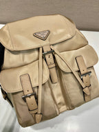 PRADA SMALL BACKPACK 28 IN SHOELACE BEIGE PARACHUTE FABRIC