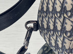 DIOR GALLOP SLING BAG 27 IN BEIGE MIX BLACK OBLIQUE JACQUARD AND CALFSKIN