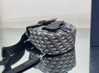 DIOR GALLOP SLING BAG 27 IN BEIGE MIX BLACK OBLIQUE JACQUARD AND CALFSKIN