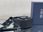 DIOR GALLOP SLING BAG 27 IN BLACK CALFSKIN