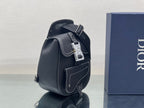 DIOR GALLOP SLING BAG 27 IN BLACK CALFSKIN
