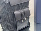 DIOR MEDIUM BACKPACK 38 IN BLACK OBLIQUE MIRAGE CALFSKIN